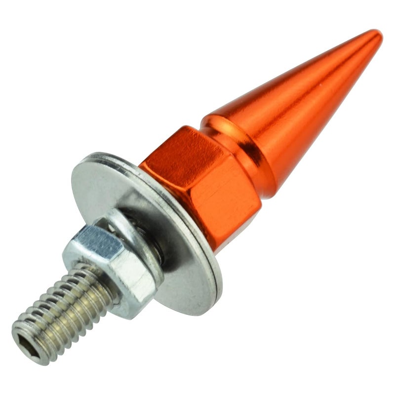 Abfer Car License Plate Screws Spike Shape License Plate Fasteners Bolt 4Pcs Anti Theft License Plate Screw Frame Kit Fit for Most Vehicle Motorcycles Trucks (Orange) - Image 5